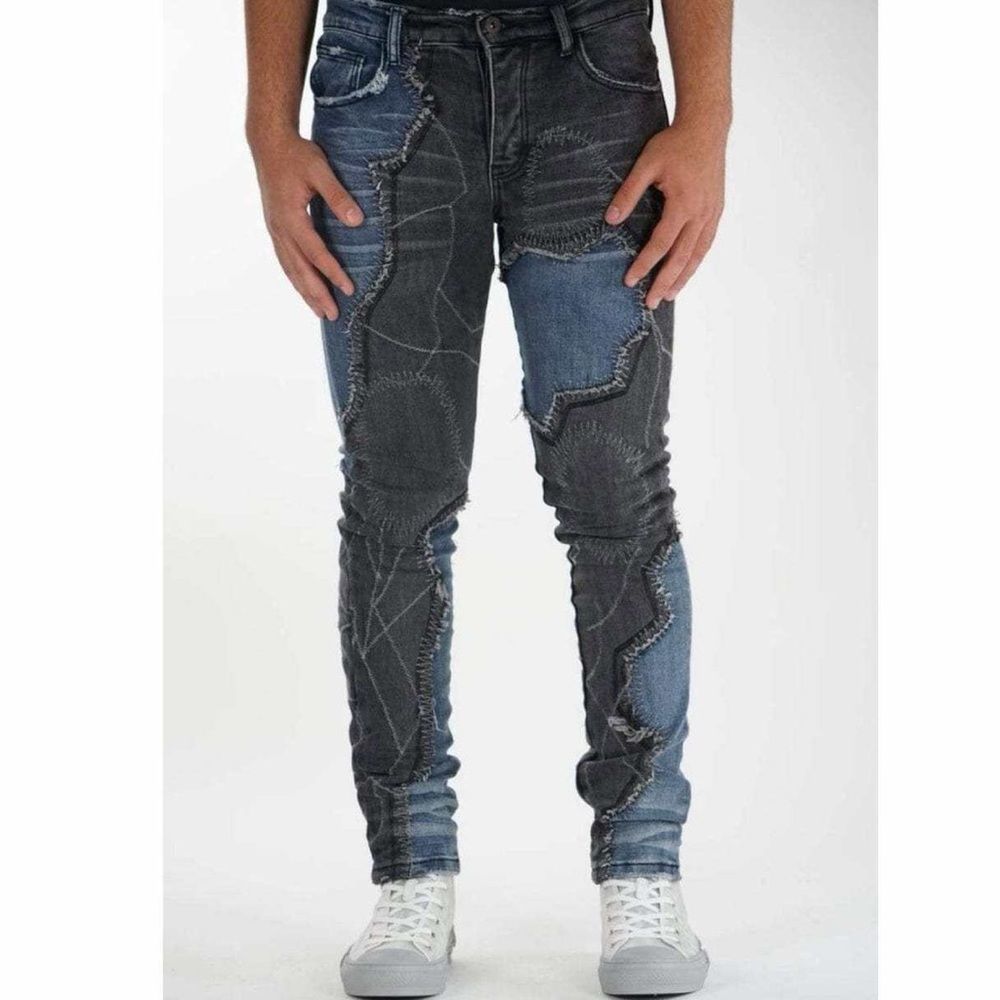 VALABASAS MERCURY DENIM JEANS (BLACK-BLUE) VALABASAS MERCURY DENIM JEANS (sz 34)